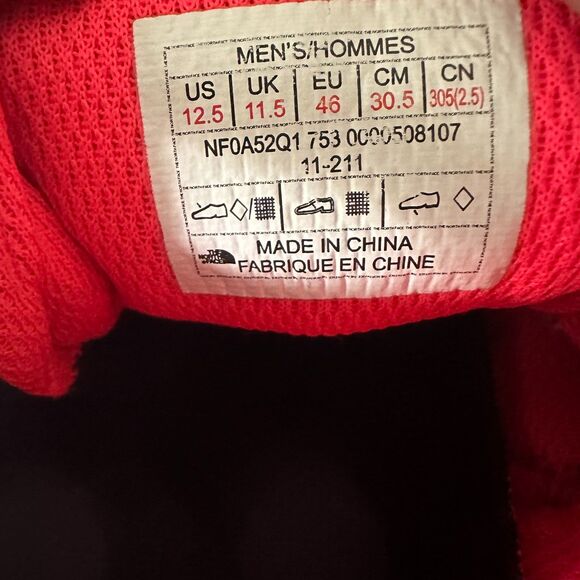 The North Face Vectiv Hiking Trail Shoes Men's Size 12.5 Grey/Coral/Teal - Picture 7 of 7